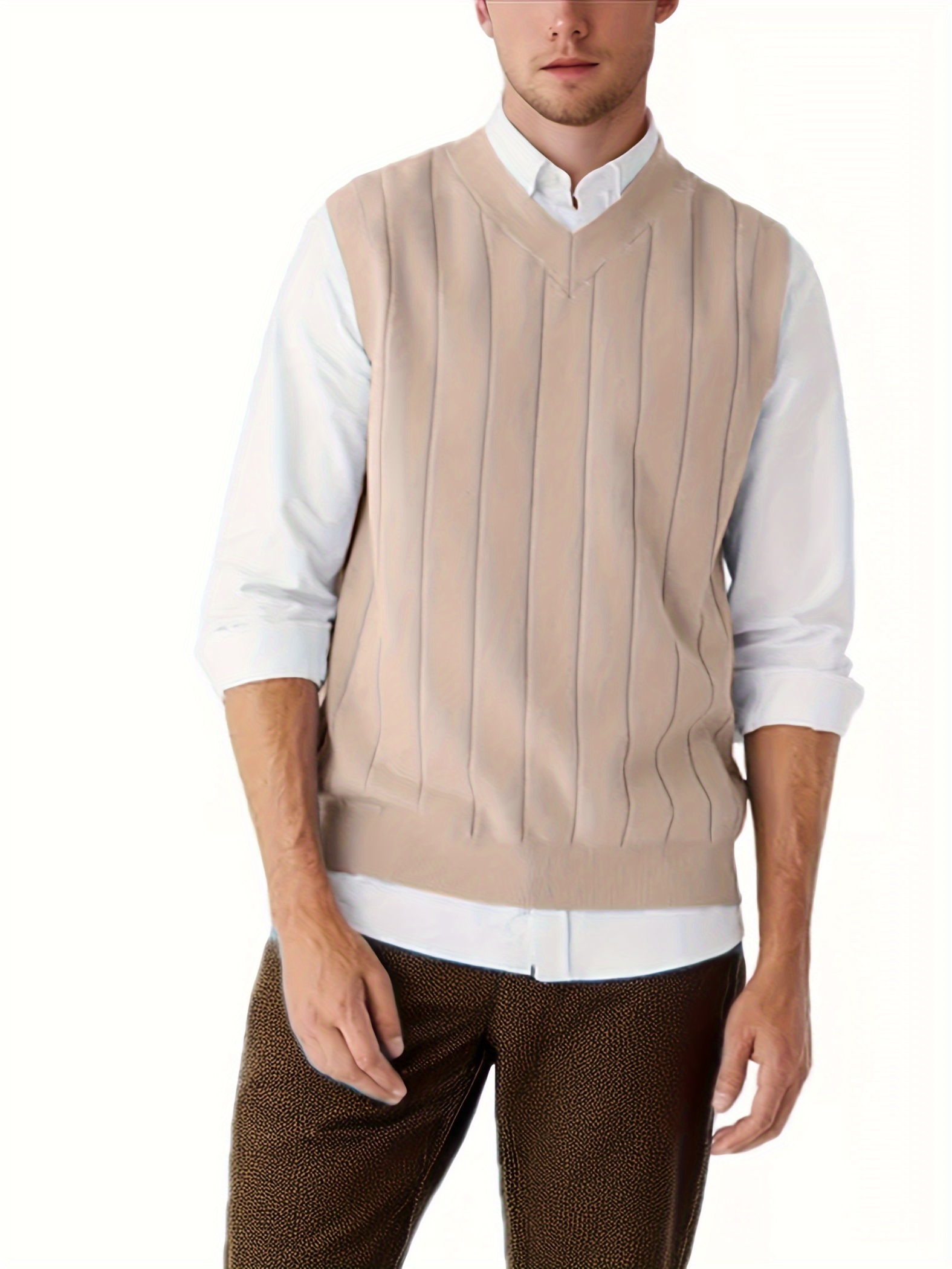 Tooluck Men s Fashion V-Neck Pullover Vest details 0