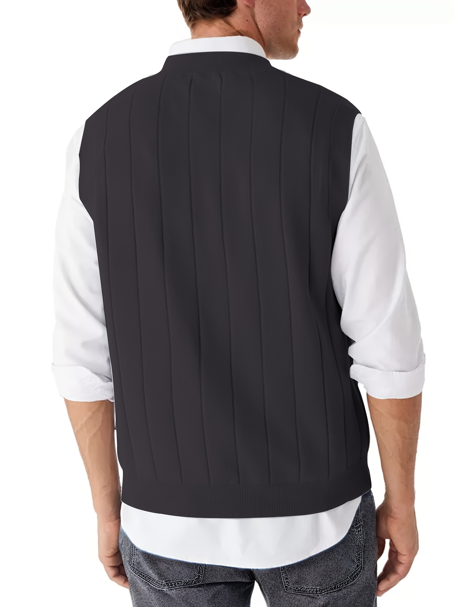 Tooluck Men s Fashion V-Neck Pullover Vest details 6
