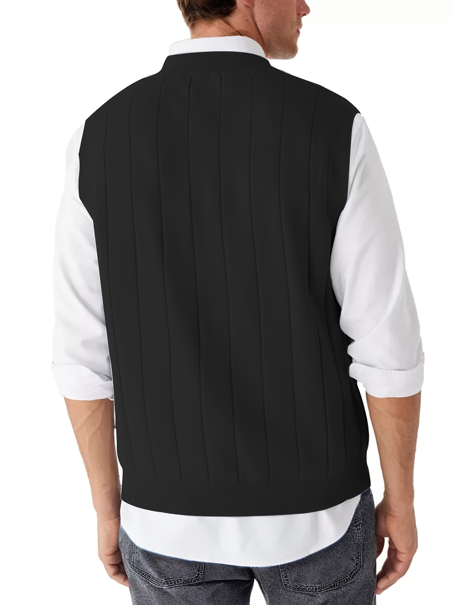 Tooluck Men s Fashion V-Neck Pullover Vest details 8